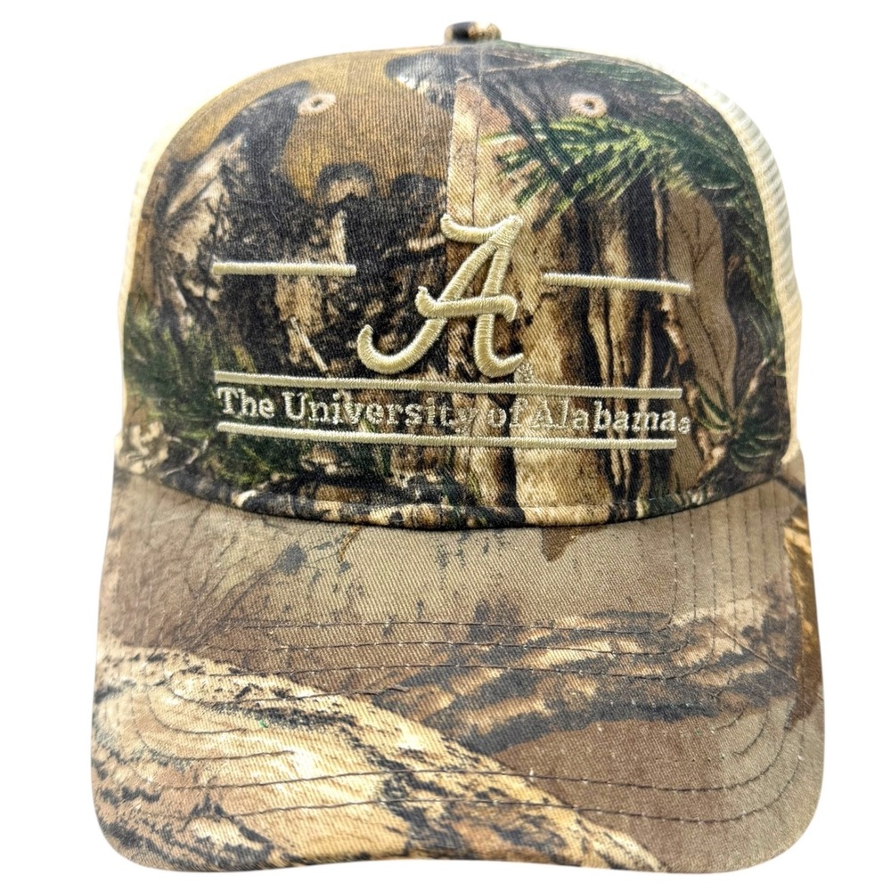 Alabama Crimson Tide The Game Camo Trucker Hat Mesh Snapback NCAA Bama OSFM